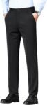 Men's Regular Fit Dress Pants Casual Business Flat Front Mens Wrinkle Free Comfort Stretch Pants