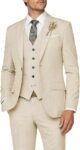 Mens Suit 3 Piece Slim Fit Suit for Men Formal Business Suit Wedding Groom Prom Tuxedo Dinner Party