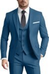 Men's Suit 3 Pieces Slim Fit Formal Business Wedding 2 Buttons Blazer Vest Pants Set Tuxedo