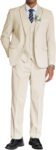 Men's 3 Piece Linen Suits Casual Lightweight Blazer Jackets Vest Pants Set for Wedding Business Prom