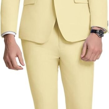 Mens Suit Slim Fit 2 Piece Suits for Men Formal Suit Jacket Pants Business Casual Suits Wedding Prom Tuxedos