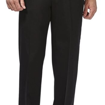 Men's Premium No Iron Khaki Classic Fit Flat Front Casual Pant (Regular and Big & Tall Sizes)