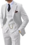 Retro 3 Piece Suit Tweed Herringbone Men's Suits Slim Fit Groom Tuxedos Set Prom Brown Grey Jacket Blazer Vest Pants