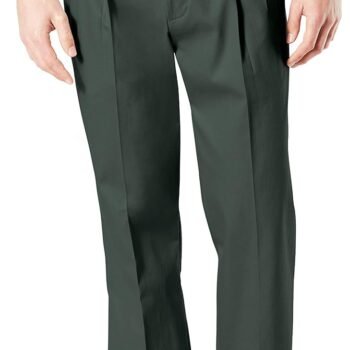 Men's Classic Fit  Lux Cotton Stretch Pants-Pleated (Regular and Big & Tall)