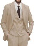 Men's 3 Pieces Suit Retro Slim Fit Suit Wool Tweed Herringbone Business Formal Suit Wedding Party Tuxedos