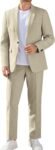 Men Suits Classic Fit 2 Piece Suit Set One Button Casual Blazer Wedding Bussiness Suit Separates