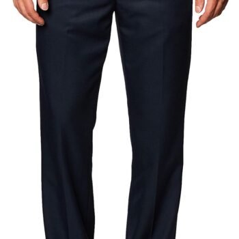 Men's Classic-Fit Expandable-Waist Flat-Front Dress Pant